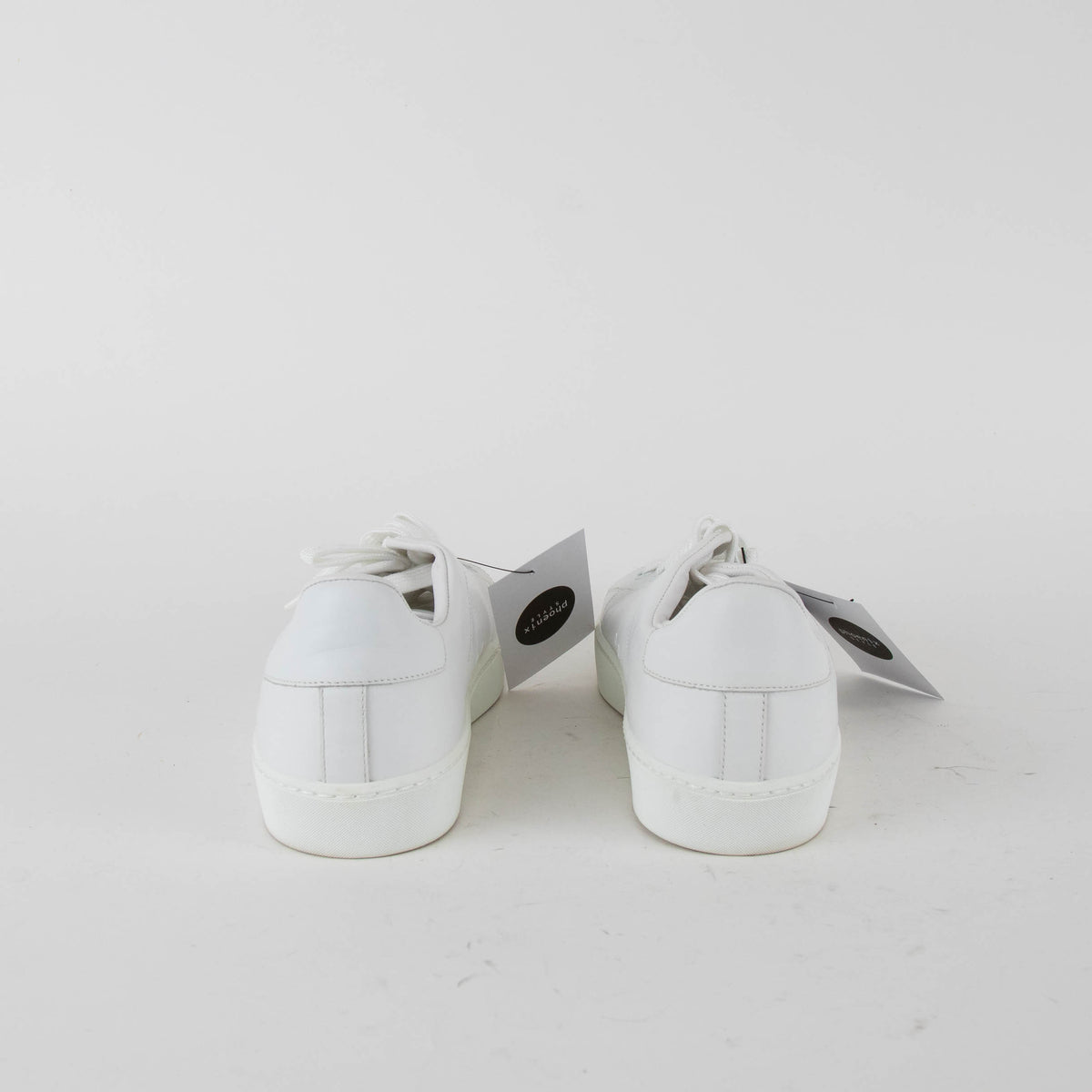 Burberry White Leather Lace Up Trainers