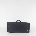 Coach Navy Blue Stripe Straw Exterior Dempsey Tote 40 Bag