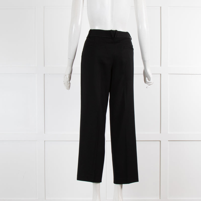 Helmut Lang Black Raw Edge Trim Trousers