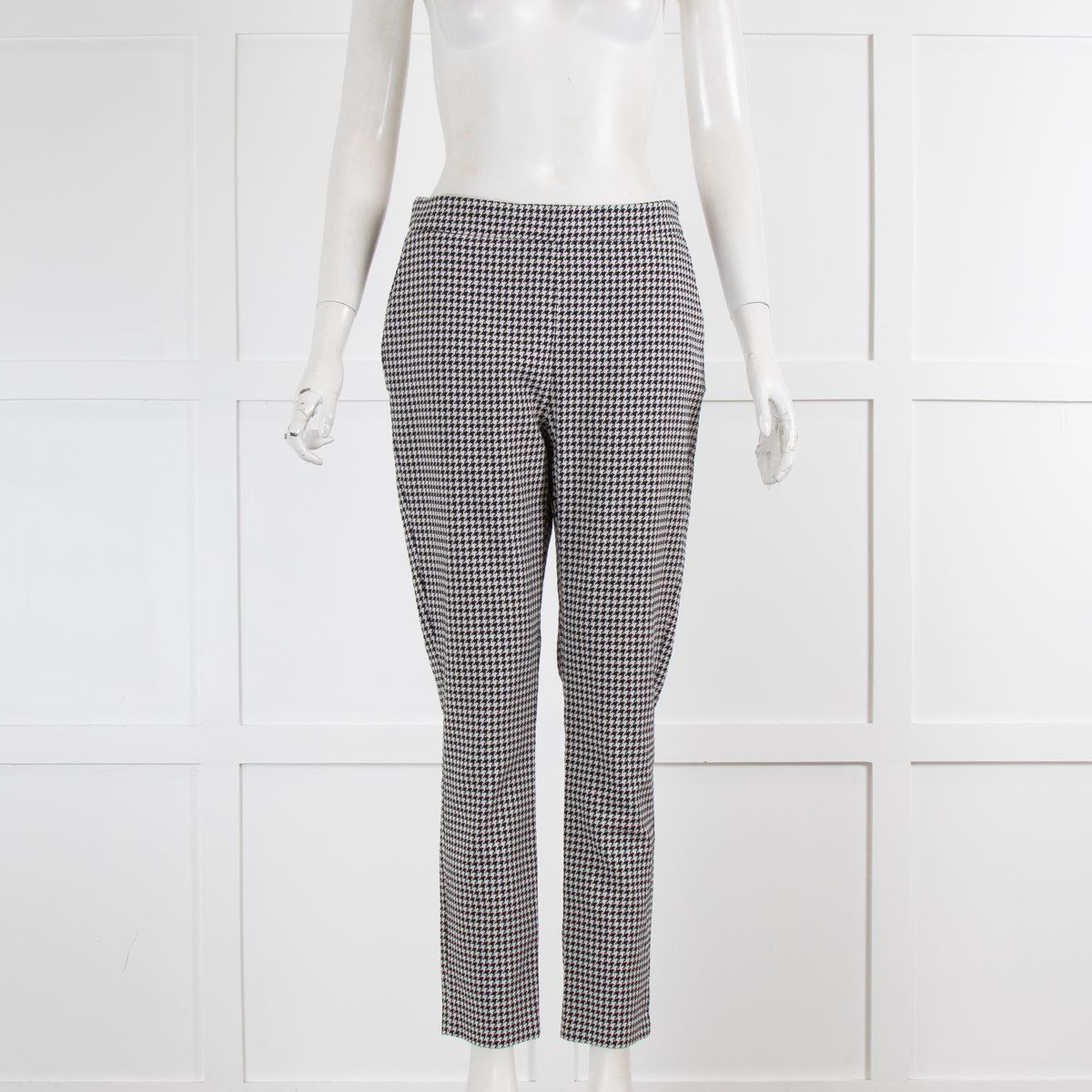 Sezane  Black White Houndstooth Trousers