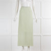 ME EM Pale Green Pleated Maxi Skirt