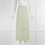 ME EM Pale Green Pleated Maxi Skirt