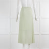 ME EM Pale Green Pleated Maxi Skirt