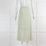 ME EM Pale Green Pleated Maxi Skirt