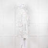 Self-Portrait White Lace Embroidery Mesh Belted Coat