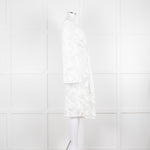 Self-Portrait White Lace Embroidery Mesh Belted Coat