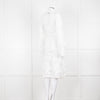 Self-Portrait White Lace Embroidery Mesh Belted Coat