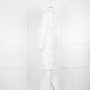 Self-Portrait White Lace Embroidery Mesh Belted Coat