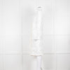 Self-Portrait White Lace Embroidery Mesh Belted Coat