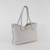 Longchamp Pale Grey Le Roseau Essential Grained Leather Top Handle Tote Bag