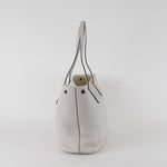 Longchamp Pale Grey Le Roseau Essential Grained Leather Top Handle Tote Bag