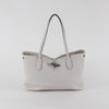 Longchamp Pale Grey Le Roseau Essential Grained Leather Top Handle Tote Bag