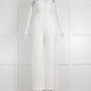 Toteme White Linen Drawstring Trousers