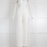 Toteme White Linen Drawstring Trousers