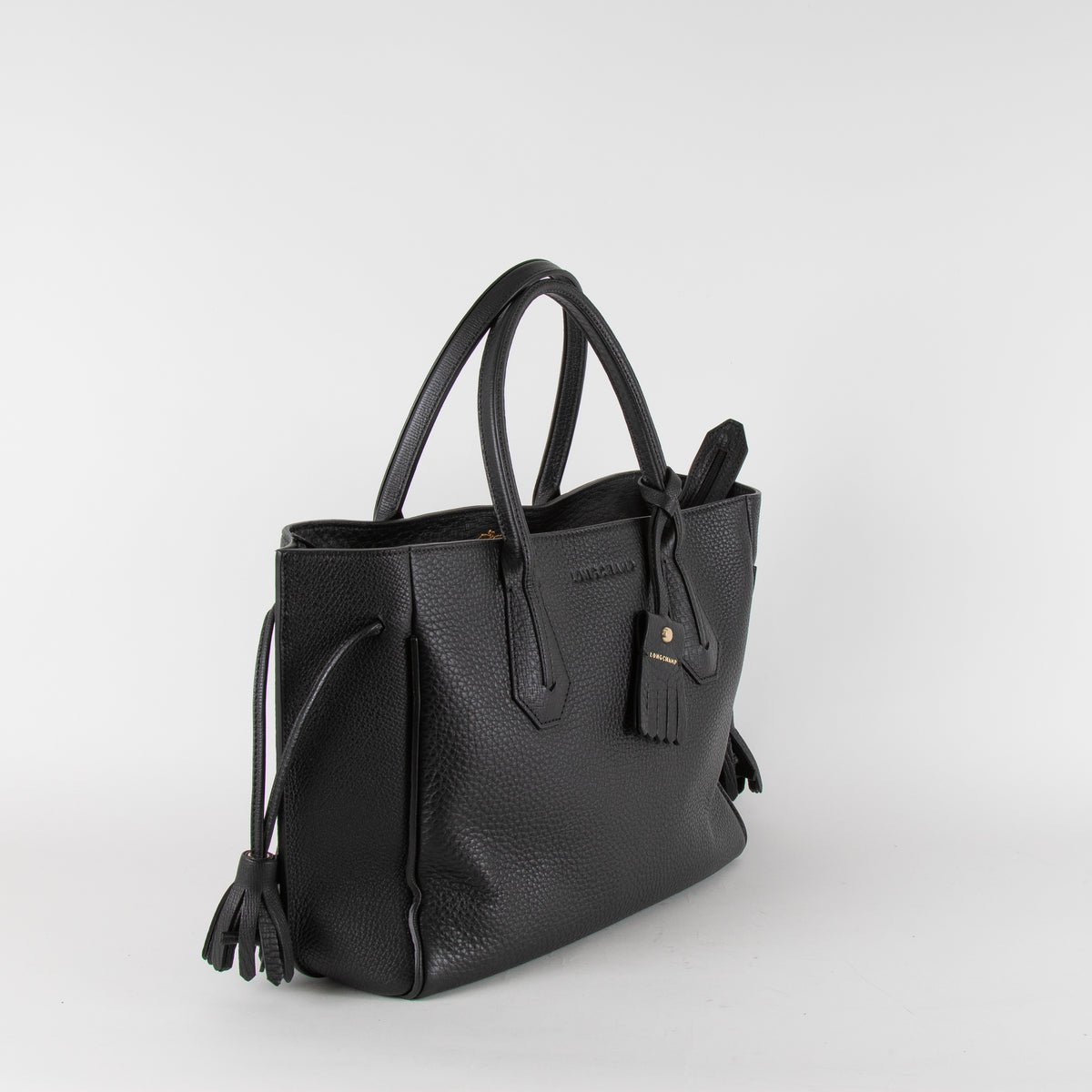 Longchamp Black Grained Penelope Tote Bag