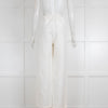 Toteme White Linen Drawstring Trousers