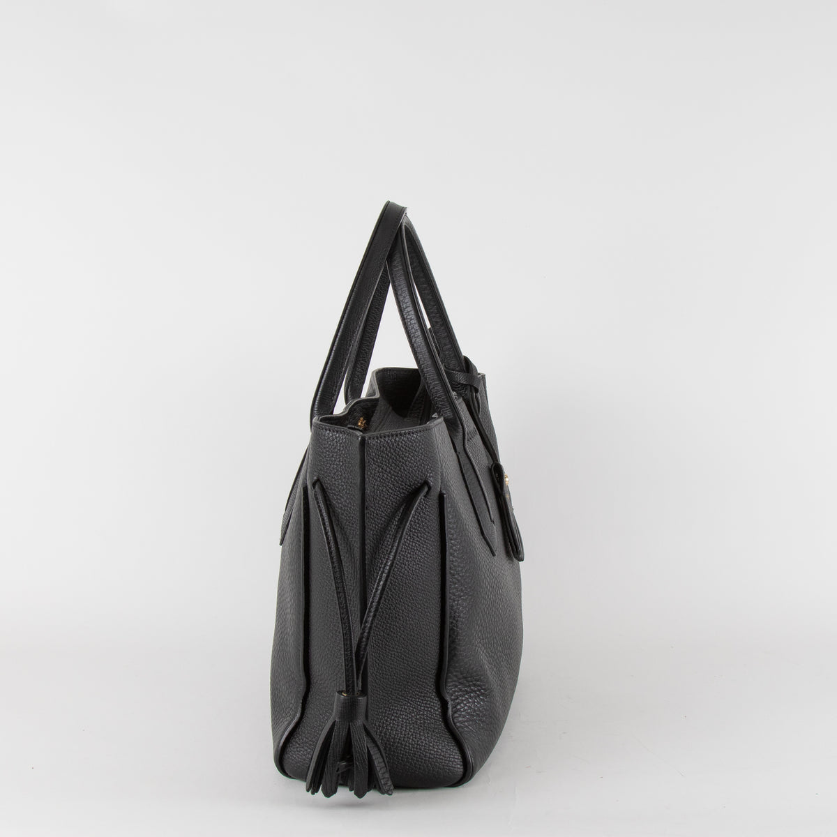 Longchamp Black Grained Penelope Tote Bag