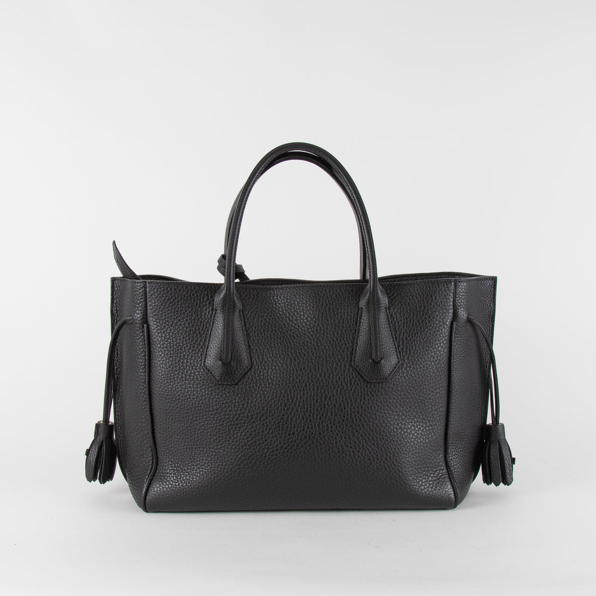 Longchamp Black Grained Penelope Tote Bag