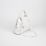 Hermes White Bolide 31 Leather Handbag