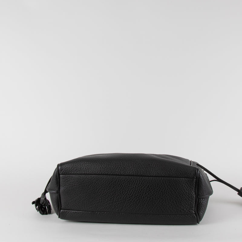 Longchamp Black Grained Penelope Tote Bag