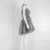 Innika Choo Black White Gingham Scallop Frill Short Dress
