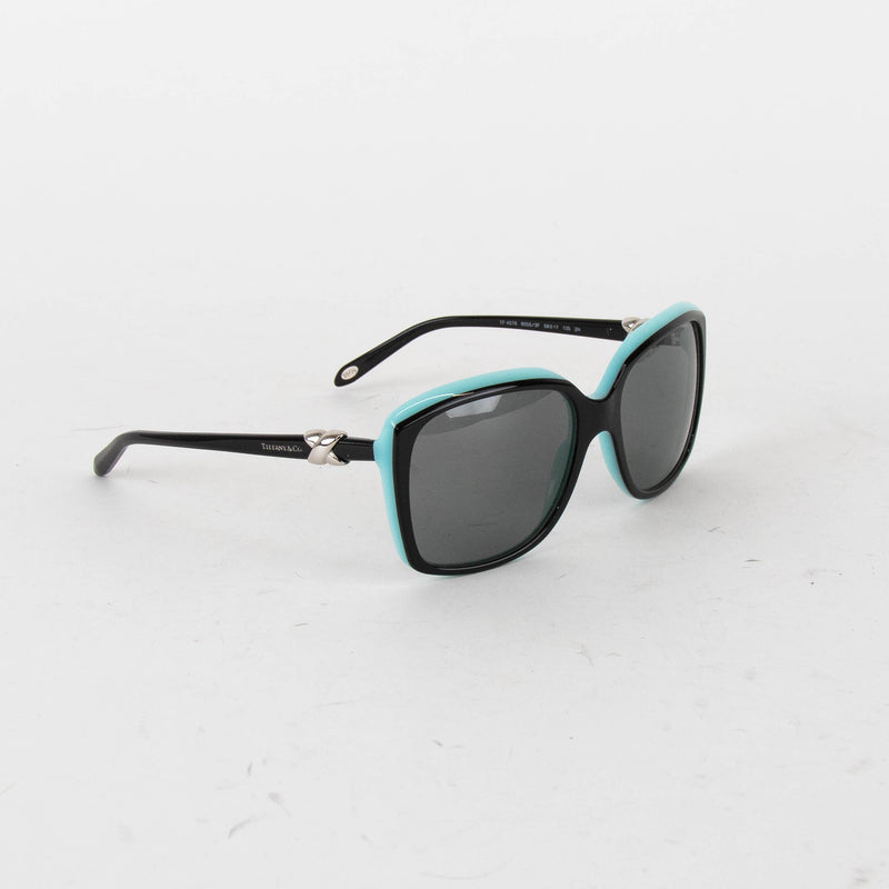 Tiffany & Co Square Frame Sunglasses with Tiffany Blue Back