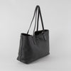 Longchamp Le Roseau Essential Black Grained Leather Tote Bag