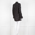 Tory Burch Black Embroidered Long Sleeve Kaftan