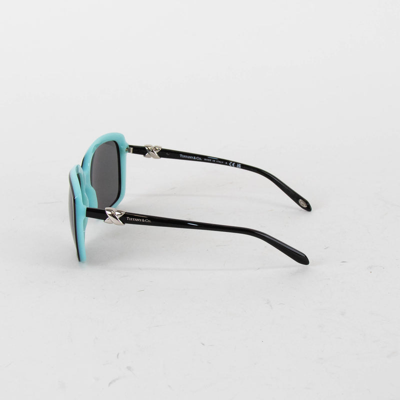 Tiffany & Co Square Frame Sunglasses with Tiffany Blue Back