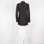 Tory Burch Black Embroidered Long Sleeve Kaftan