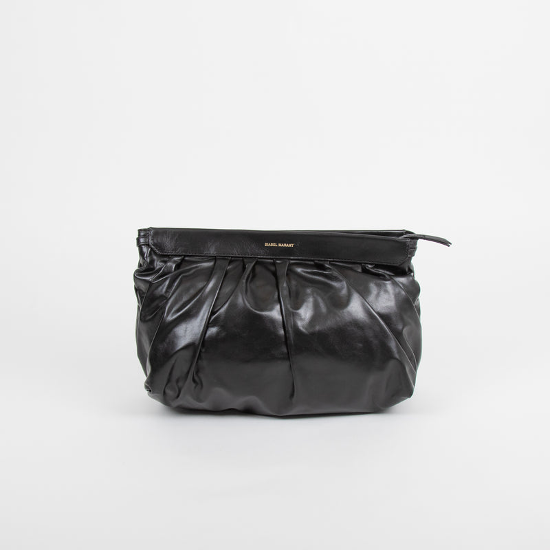 Isabel Marant Black Luz  Leather Clutch Bag
