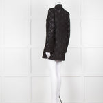 Tory Burch Black Embroidered Long Sleeve Kaftan
