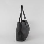 Longchamp Le Roseau Essential Black Grained Leather Tote Bag