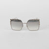Fendi Silver Square Sunglasses with Diamante Trim