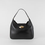 Furla Black Leather Eye Hobo Tote