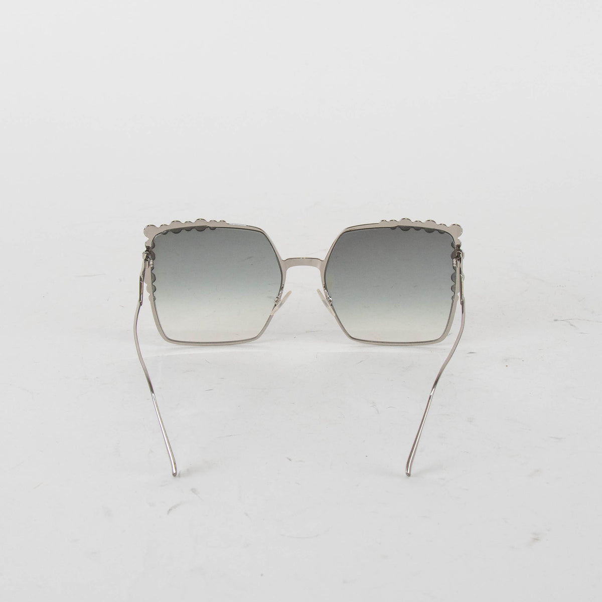 Fendi Silver Square Sunglasses with Diamante Trim