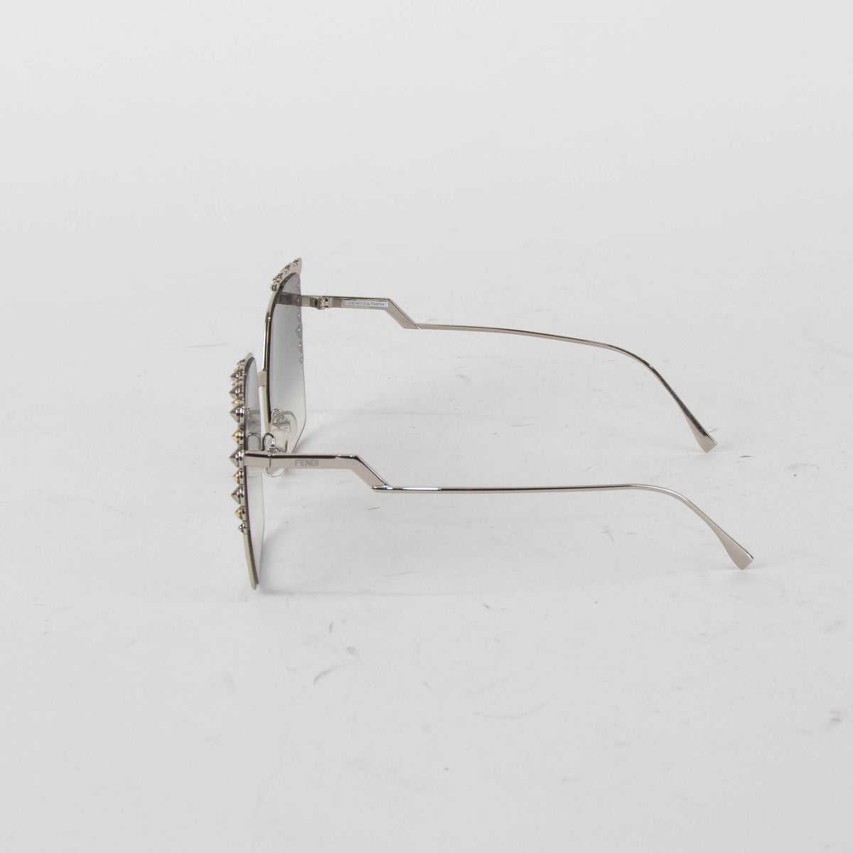 Fendi Silver Square Sunglasses with Diamante Trim