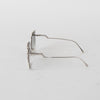 Fendi Silver Square Sunglasses with Diamante Trim
