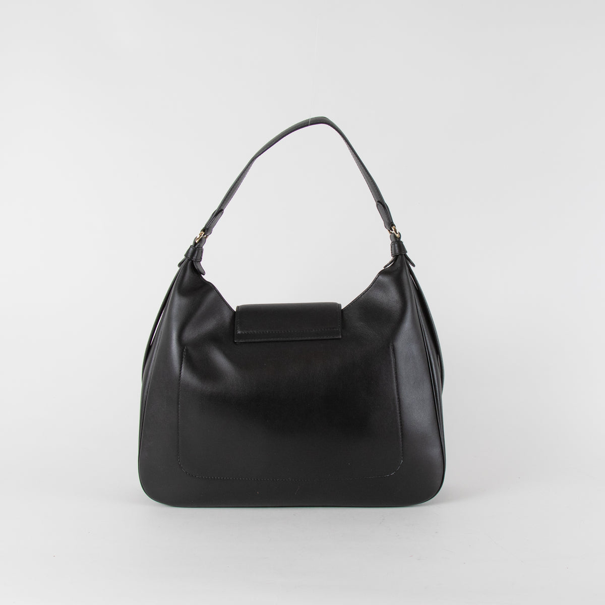 Furla Black Leather Eye Hobo Tote