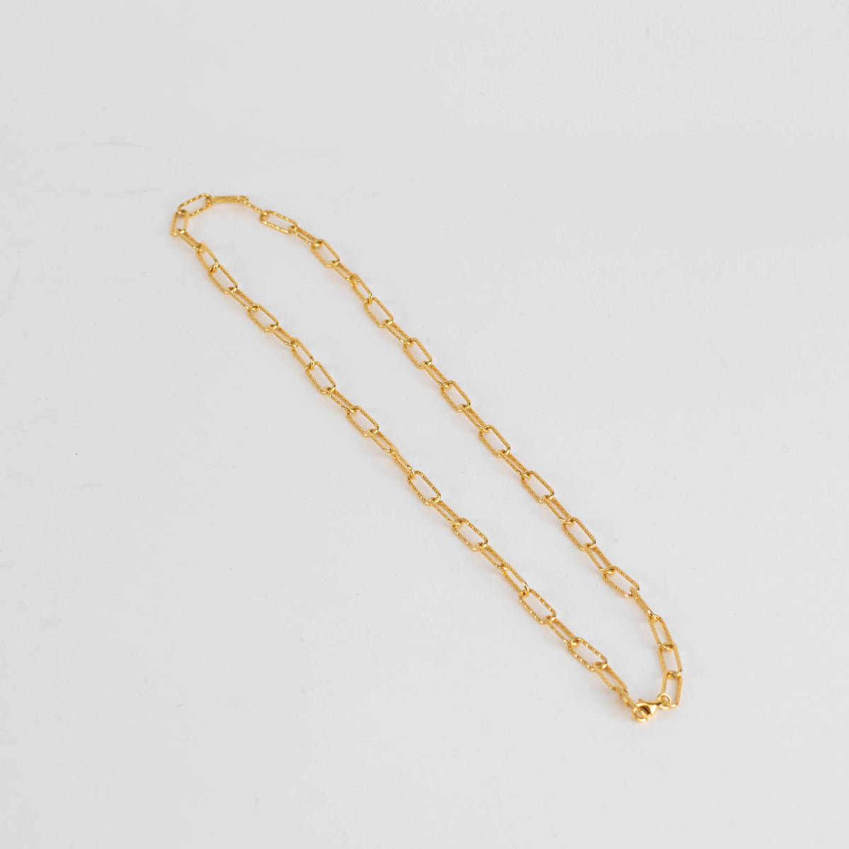 Monica Vinader Gold Plated Faceted Paper Link Chain Necklace