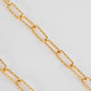 Monica Vinader Gold Plated Faceted Paper Link Chain Necklace