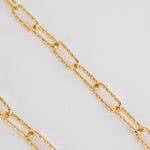 Monica Vinader Gold Plated Faceted Paper Link Chain Necklace