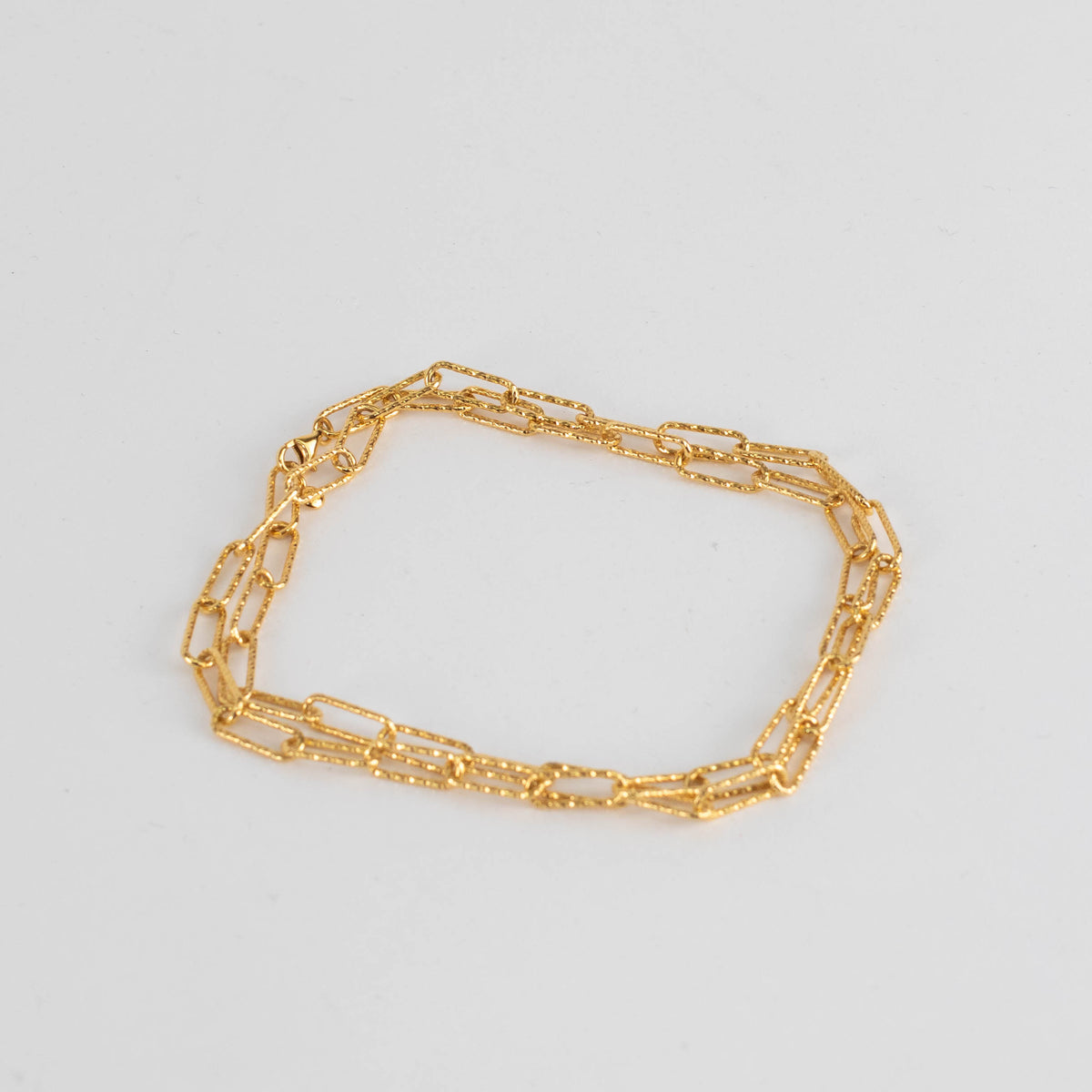 Monica Vinader Gold Plated Faceted Paper Link Chain Necklace