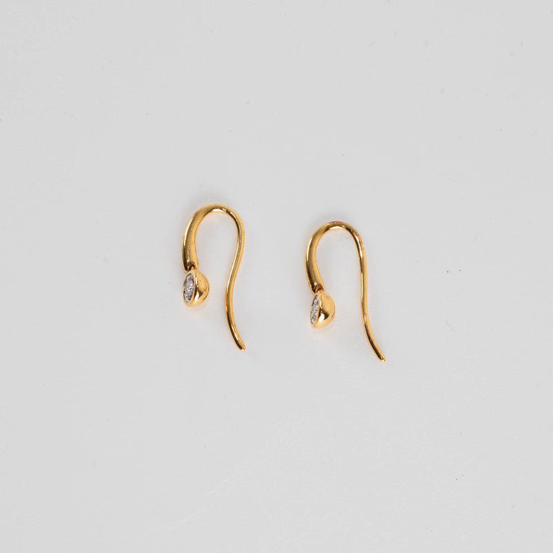 Monica Vinader 18ct Gold Plated Lab Grown Illusion Drop Earrings