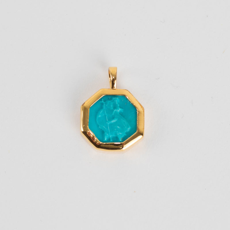 Monica Vinader St Christopher Gemstone Pendant