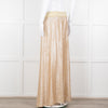 Marie France Van Damme Gold Silk Chiffon Maxi Skirt