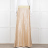 Marie France Van Damme Gold Silk Chiffon Maxi Skirt