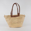 Castaner Raffia Bag with Logo Patch and Braided Handles