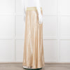 Marie France Van Damme Gold Silk Chiffon Maxi Skirt