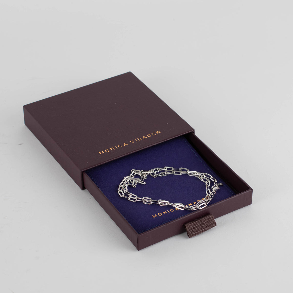 Monica Vinader Silver Paperlink Chain Necklace